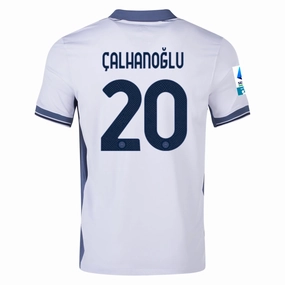 Nike Inter Milan Hakan Çalhanoğlu Away Jersey w/ Serie A   Scudetto Patch 24/25 (Summit White/Iris Whisper)