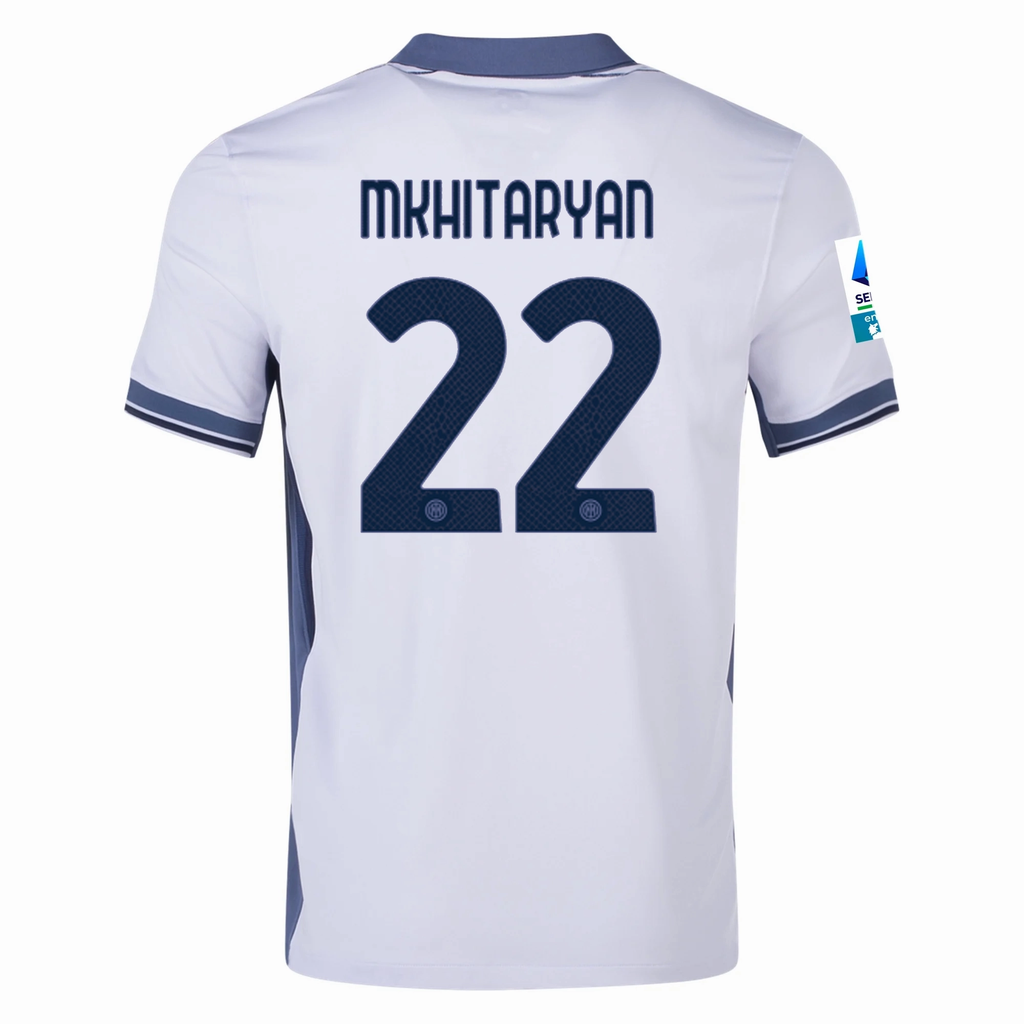 Nike Inter Milan Henrikh Mkhitaryan Away Jersey w/ Serie A   Scudetto Patch 24/25 (Summit White/Iris Whisper)
