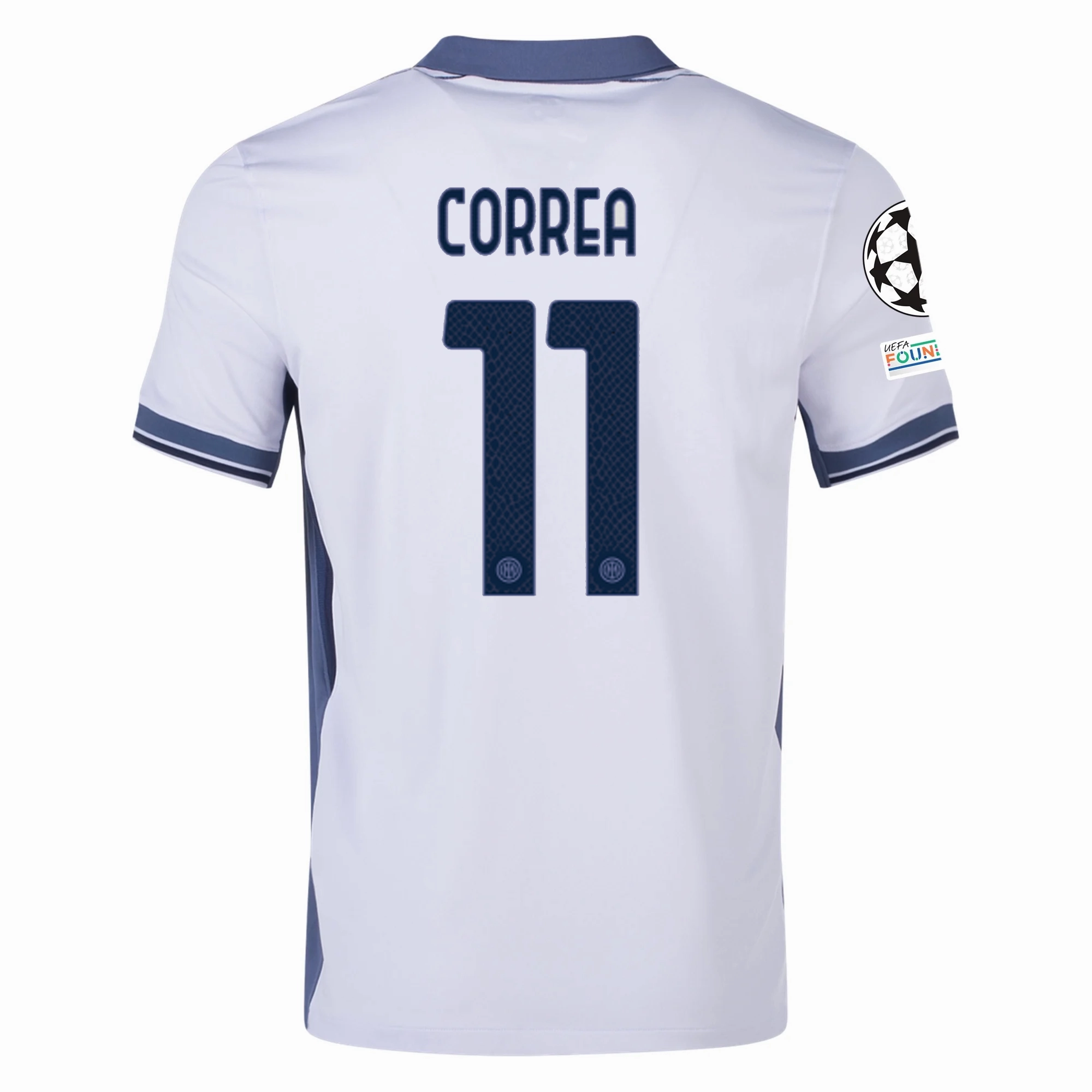 Nike Inter Milan Joaquin Correa Away Jersey w/ Champions League   Scudetto Patch 24/25 (Summit White/Iris Whisper)