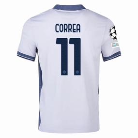 Nike Inter Milan Joaquin Correa Away Jersey w/ Champions League   Scudetto Patch 24/25 (Summit White/Iris Whisper)