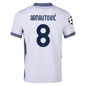Nike Inter Milan Marko Arnautović Away Jersey w/ Champions League   Scudetto Patch 24/25 (Summit White/Iris Whisper)
