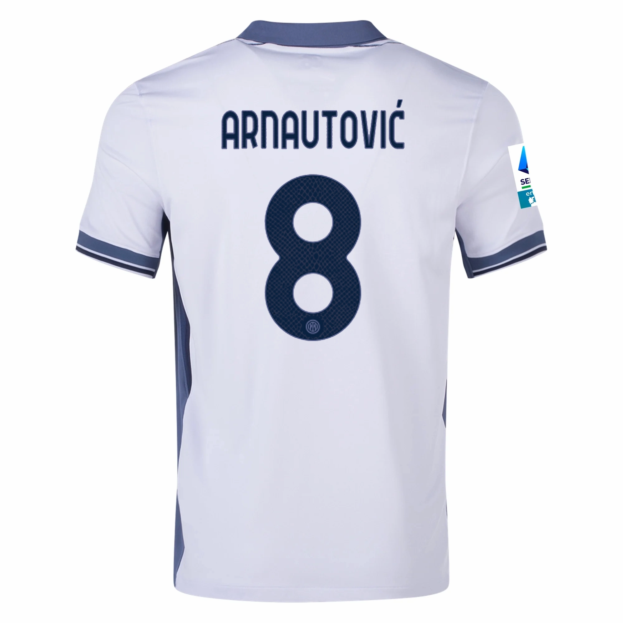Nike Inter Milan Marko Arnautović Away Jersey w/ Serie A   Scudetto Patch 24/25 (Summit White/Iris Whisper)