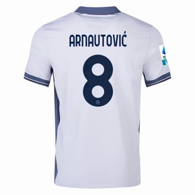 Nike Inter Milan Marko Arnautović Away Jersey w/ Serie A   Scudetto Patch 24/25 (Summit White/Iris Whisper)