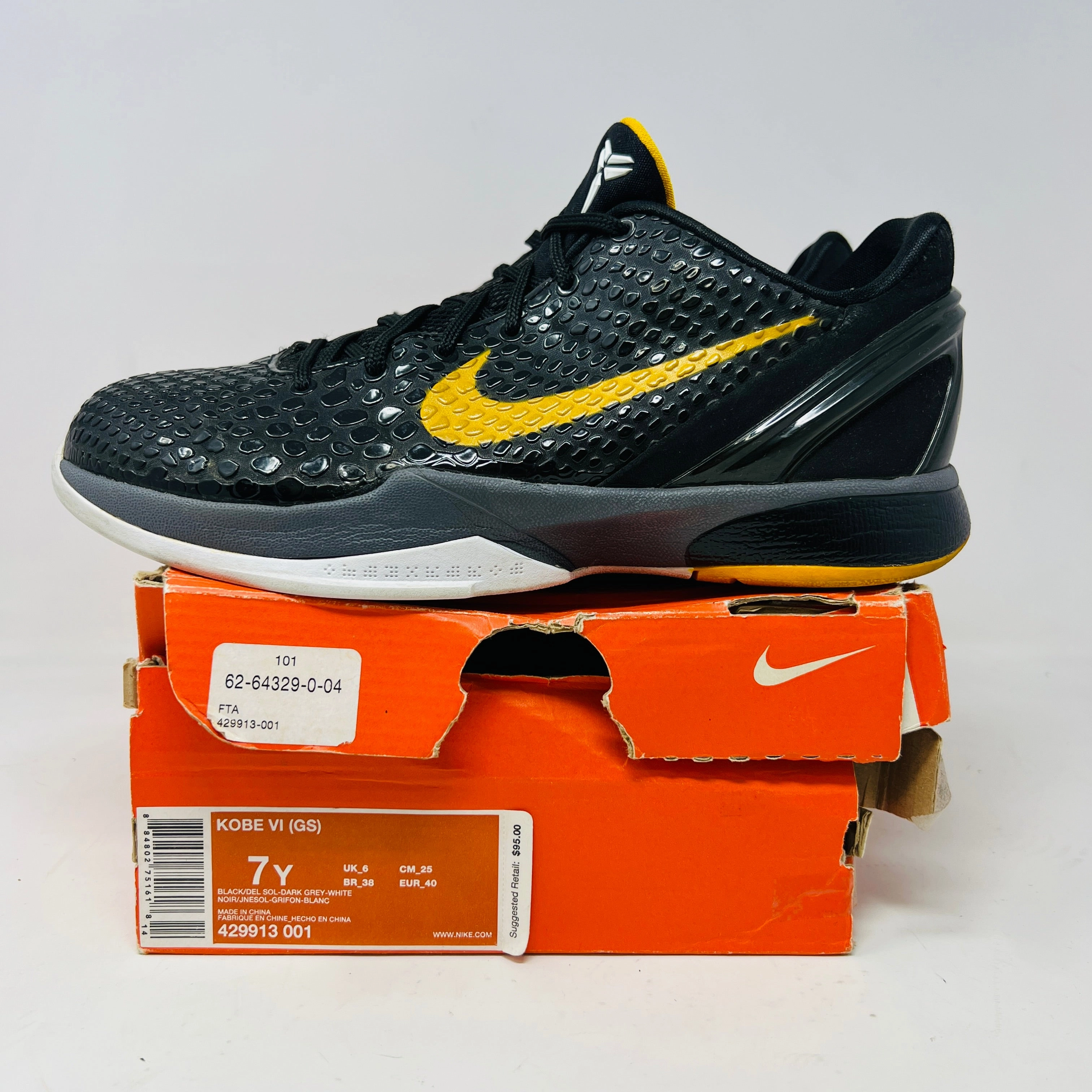 Nike Kobe VI Black Del Sol (PS)