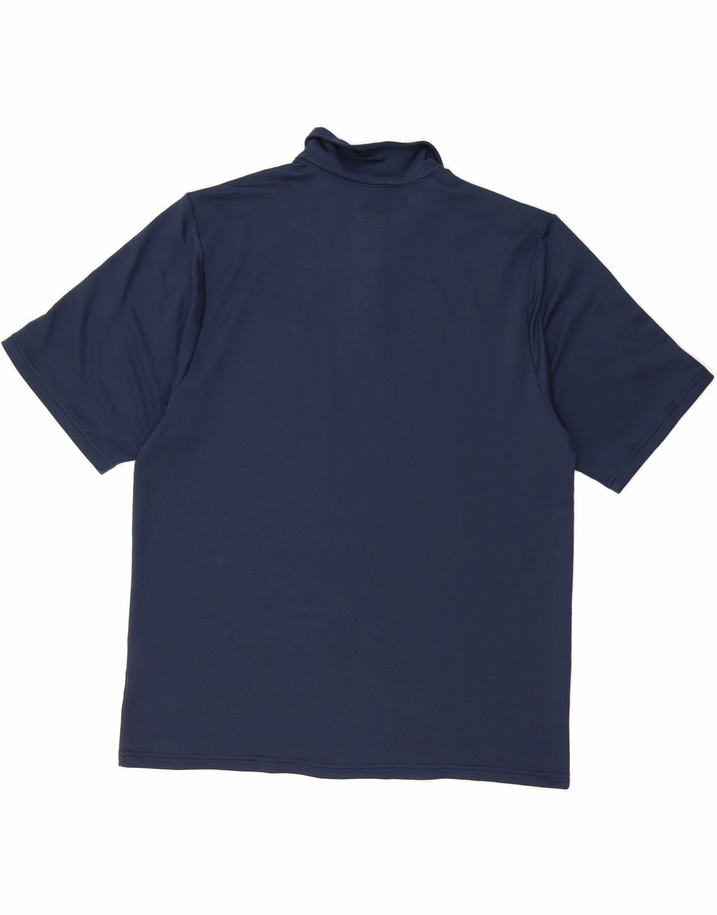 NIKE Mens Dri Fit Polo Shirt Large Navy Blue Polyester