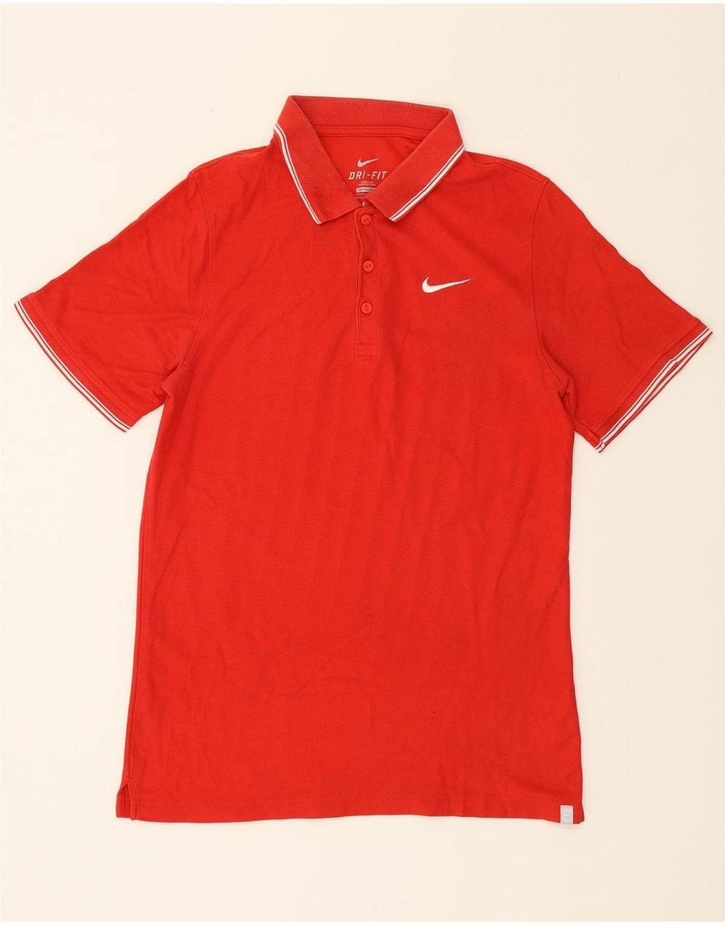NIKE Mens Dri Fit Polo Shirt Small Red