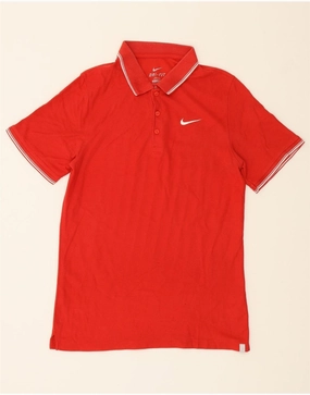 NIKE Mens Dri Fit Polo Shirt Small Red