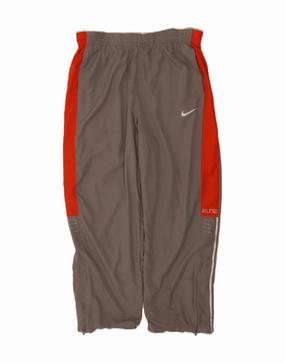 NIKE Mens Dri Fit Tracksuit Trousers Large  Grey Colourblock Polyester