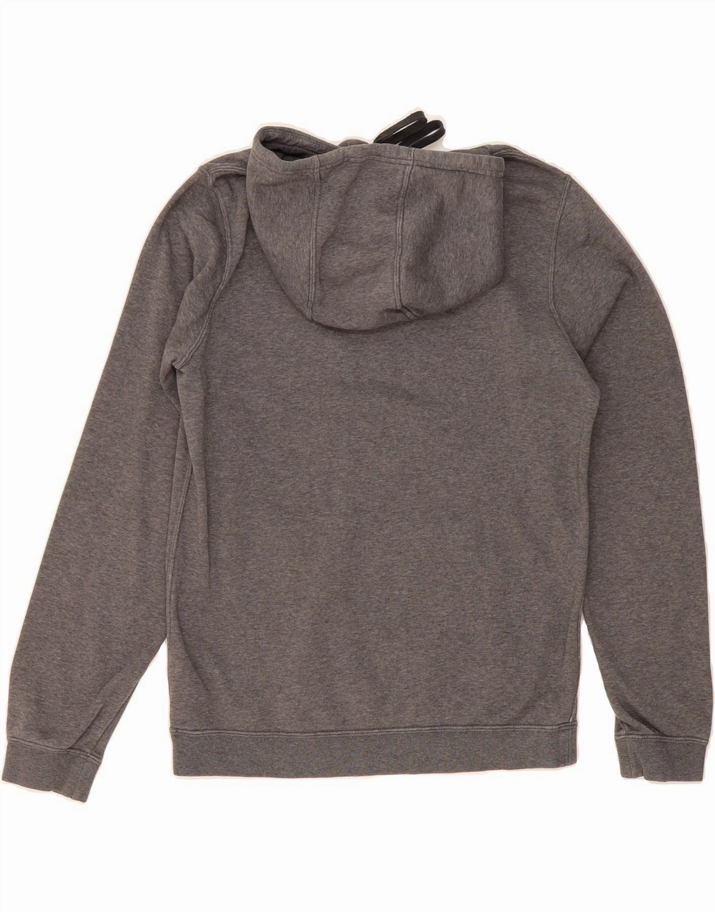 NIKE Mens Graphic Hoodie Jumper Small Grey Cotton