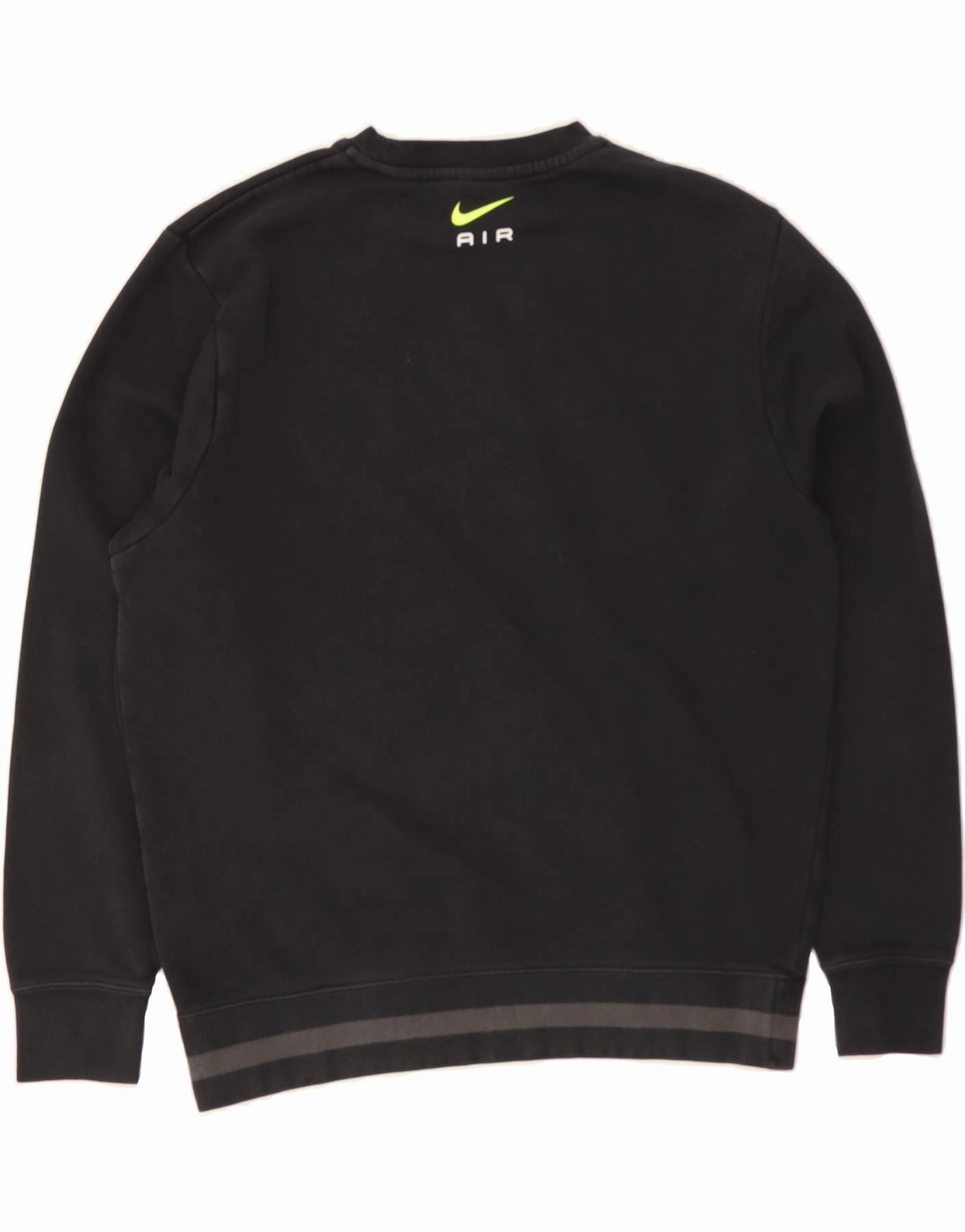 NIKE Mens Graphic Sweatshirt Jumper Medium Black Cotton