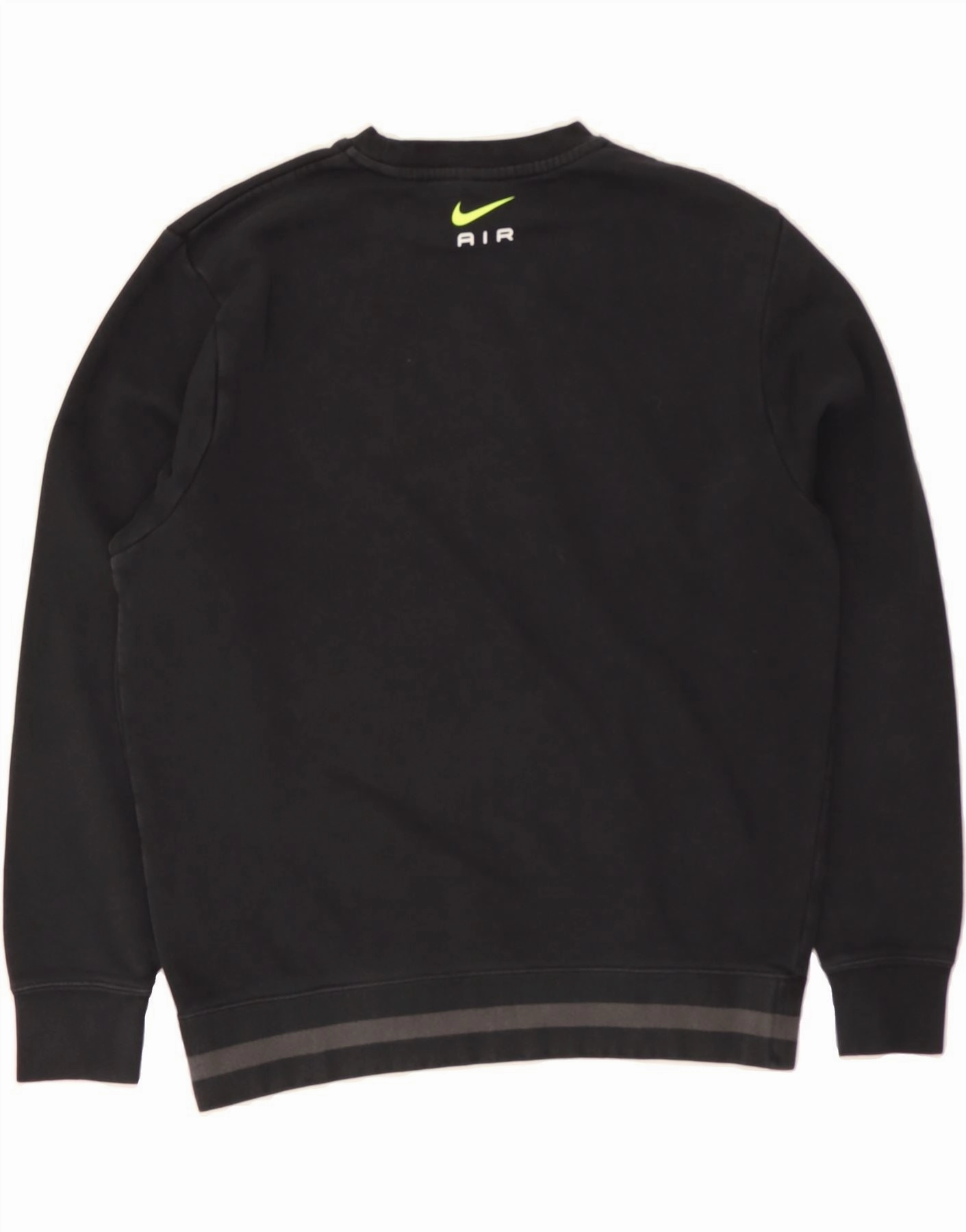 NIKE Mens Graphic Sweatshirt Jumper Medium Black Cotton