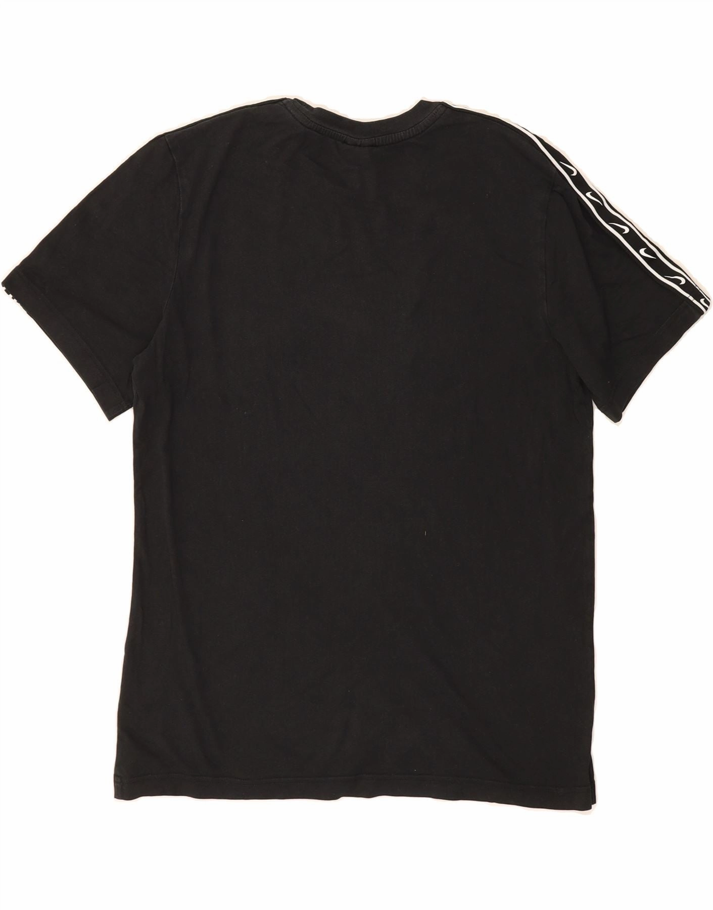 NIKE Mens Graphic T-Shirt Top Medium Black Cotton