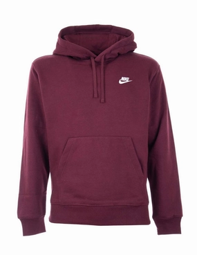 Nike Sportswear Club Fleece Pullover Hoodie Burgundy