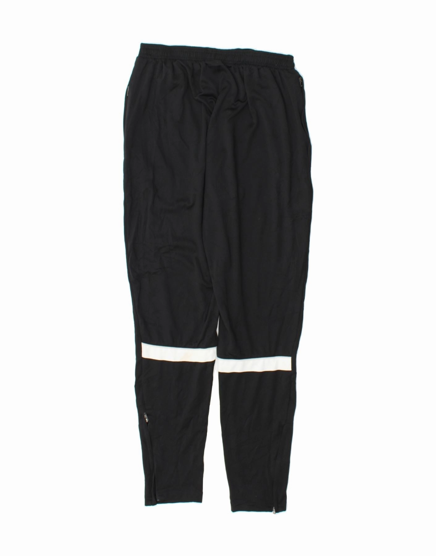 NIKE Womens Dri Fit Tracksuit Trousers UK 12 Medium Black Colourblock