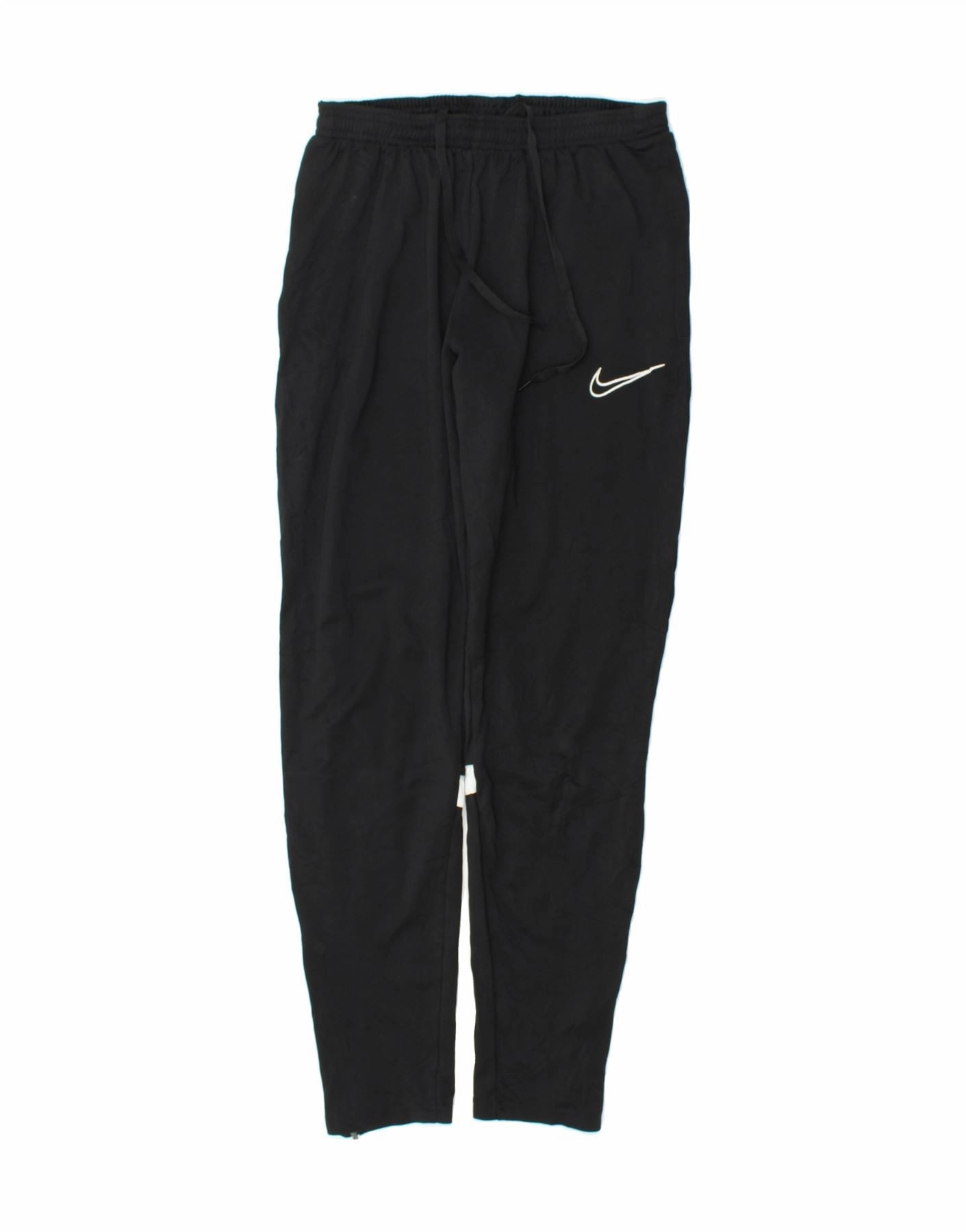 NIKE Womens Dri Fit Tracksuit Trousers UK 12 Medium Black Colourblock