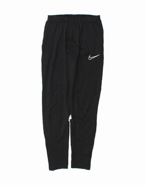 NIKE Womens Dri Fit Tracksuit Trousers UK 12 Medium Black Colourblock