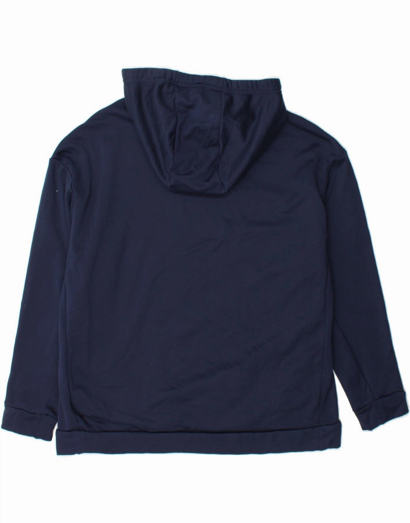 NIKE Womens Graphic Oversized Hoodie Jumper UK 16 Large Navy Blue