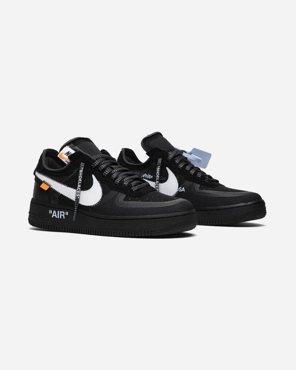 NIKE X OFFWHITE AIR FORCE ONE 2.0 BLACK LOW US9.5M / US11W / EU43