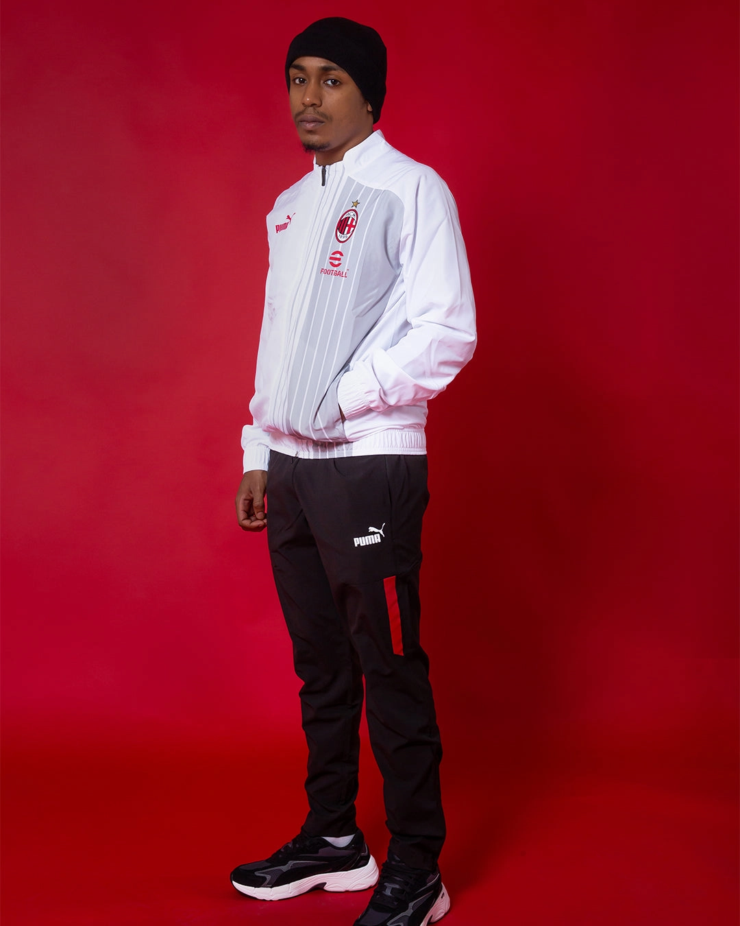 Pantalon de survêtement Milan AC 2022/2023 - Noir/Rouge/Blanc