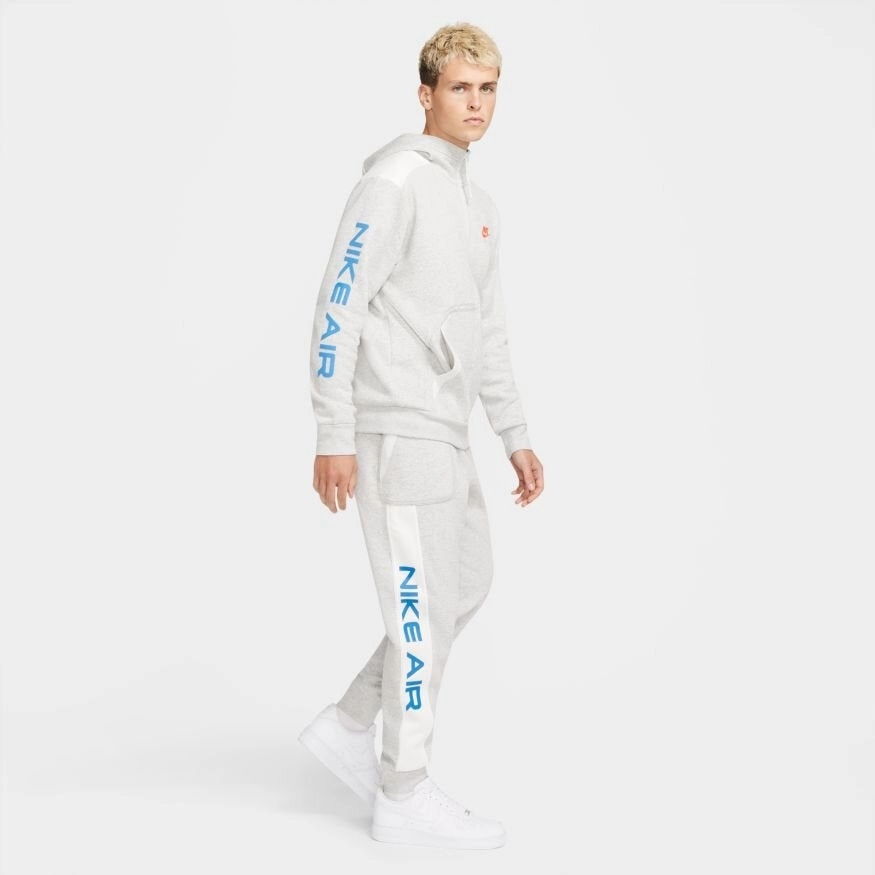 Pantalon jogging Nike Air Fleece - Gris/Blanc/Bleu