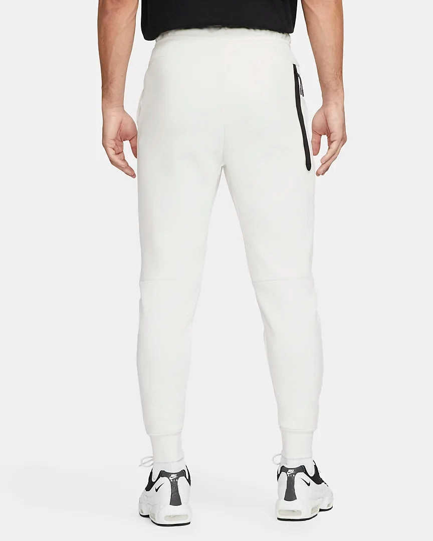 Pantalon jogging Nike Tech Fleece - Blanc/Noir