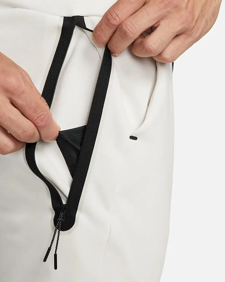Pantalon jogging Nike Tech Fleece - Blanc/Noir