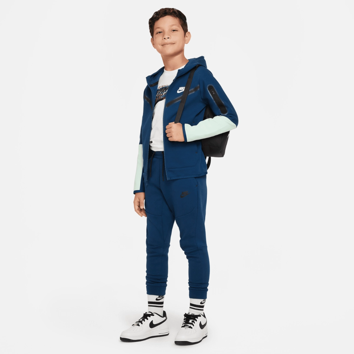 Pantalon jogging Nike Tech Fleece Junior - Bleu Marine/Noir