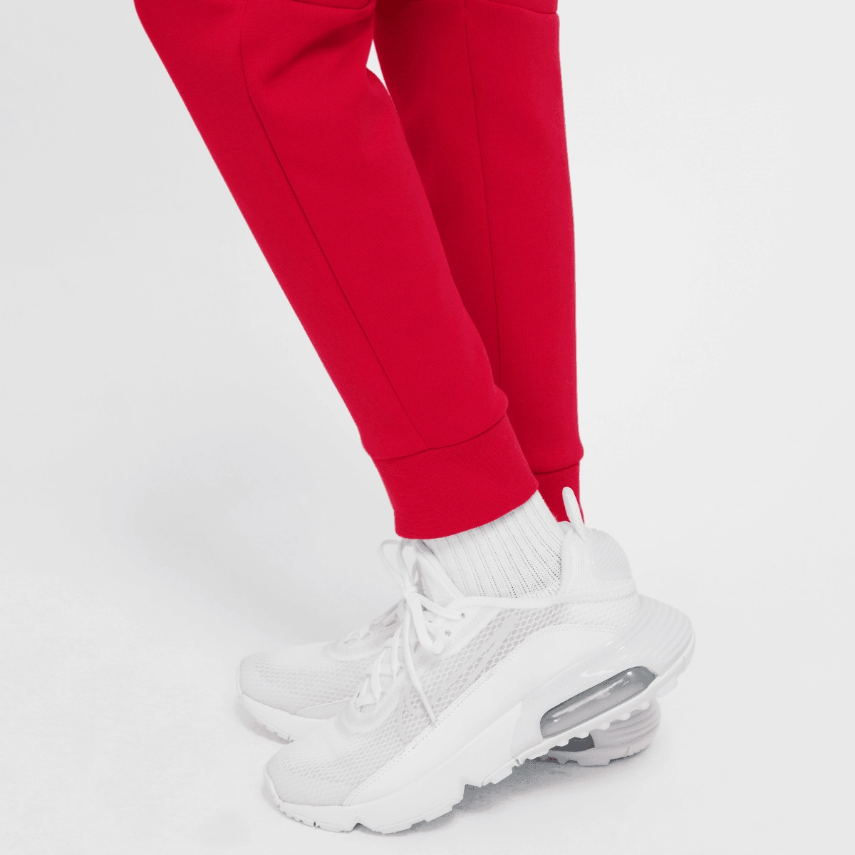 Pantalon jogging Nike Tech Fleece Junior - Rouge/Noir