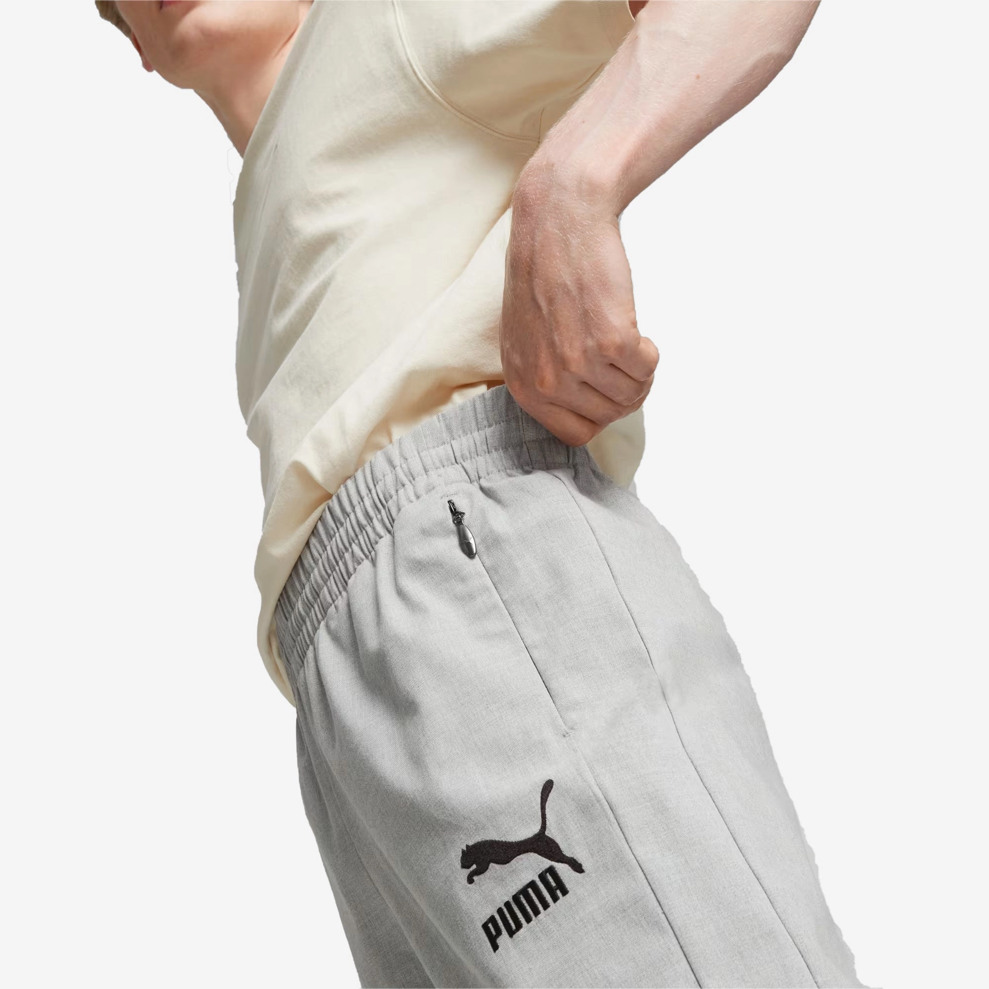Puma | LUXE SPORT T7 PANTS  { LIGHT GRAY HEATHER