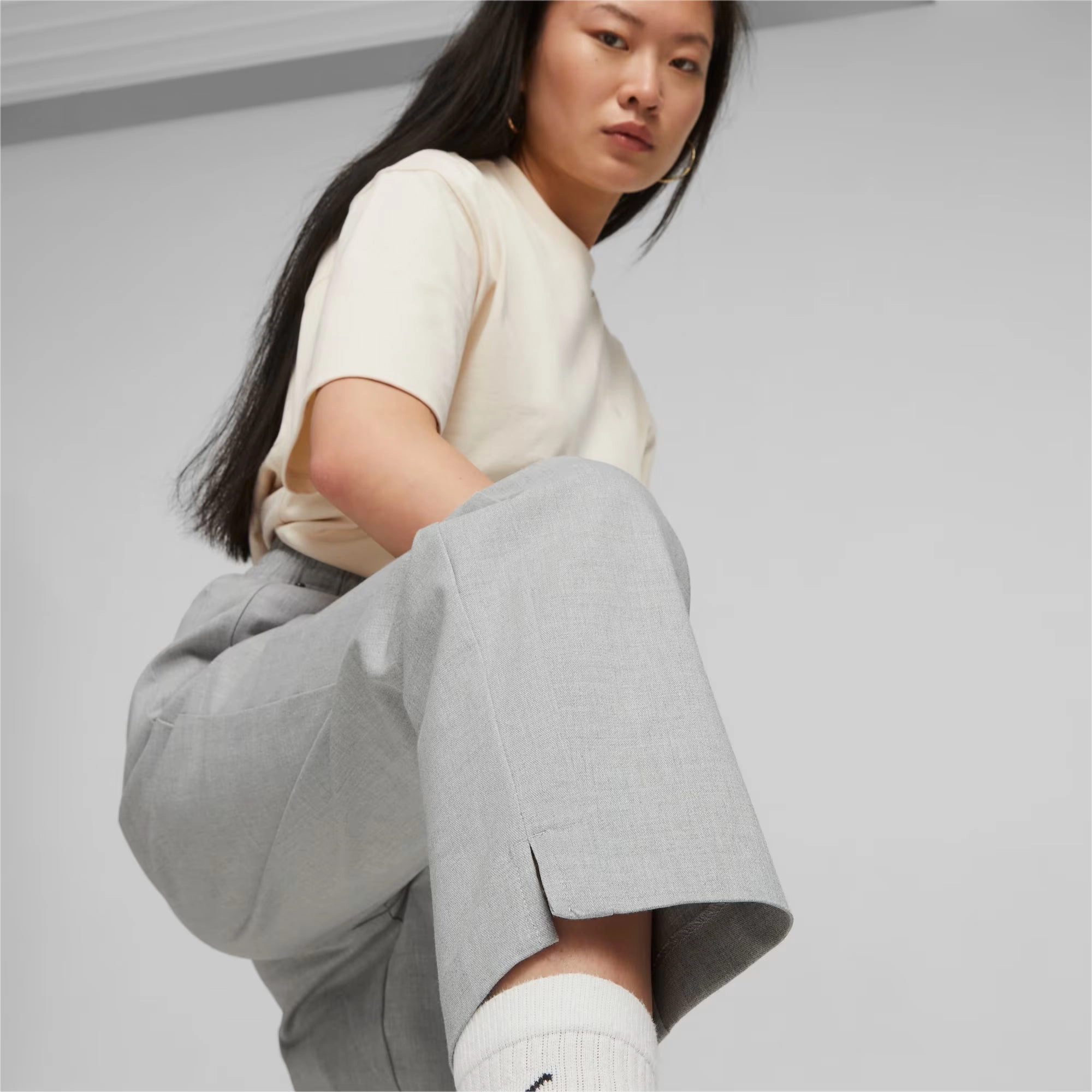 Puma | LUXE SPORT T7 PANTS  { LIGHT GRAY HEATHER