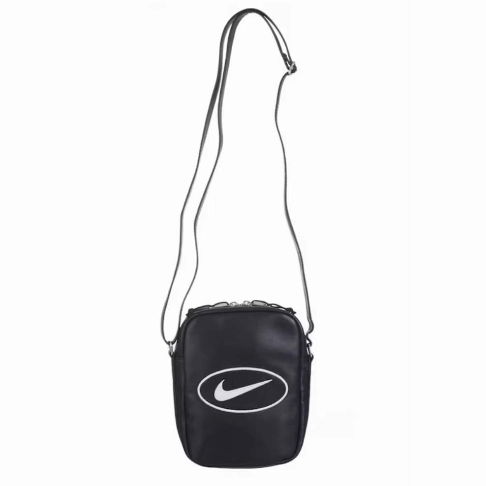 Supreme/Nike Leather Shoulder Bag Black/Snake Logo