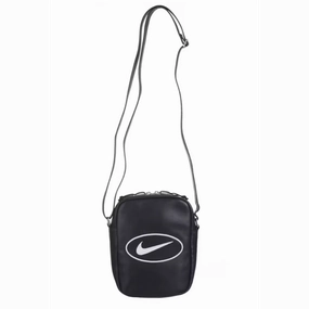 Supreme/Nike Leather Shoulder Bag Black/Snake Logo