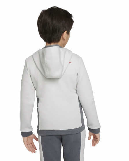 Sweat Nike Sportswear Ampliffy Enfant - Blanc/Gris/Rouge