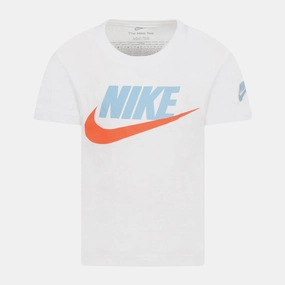 T-Shirt Nike Enfant - Blanc/Bleu/Orange