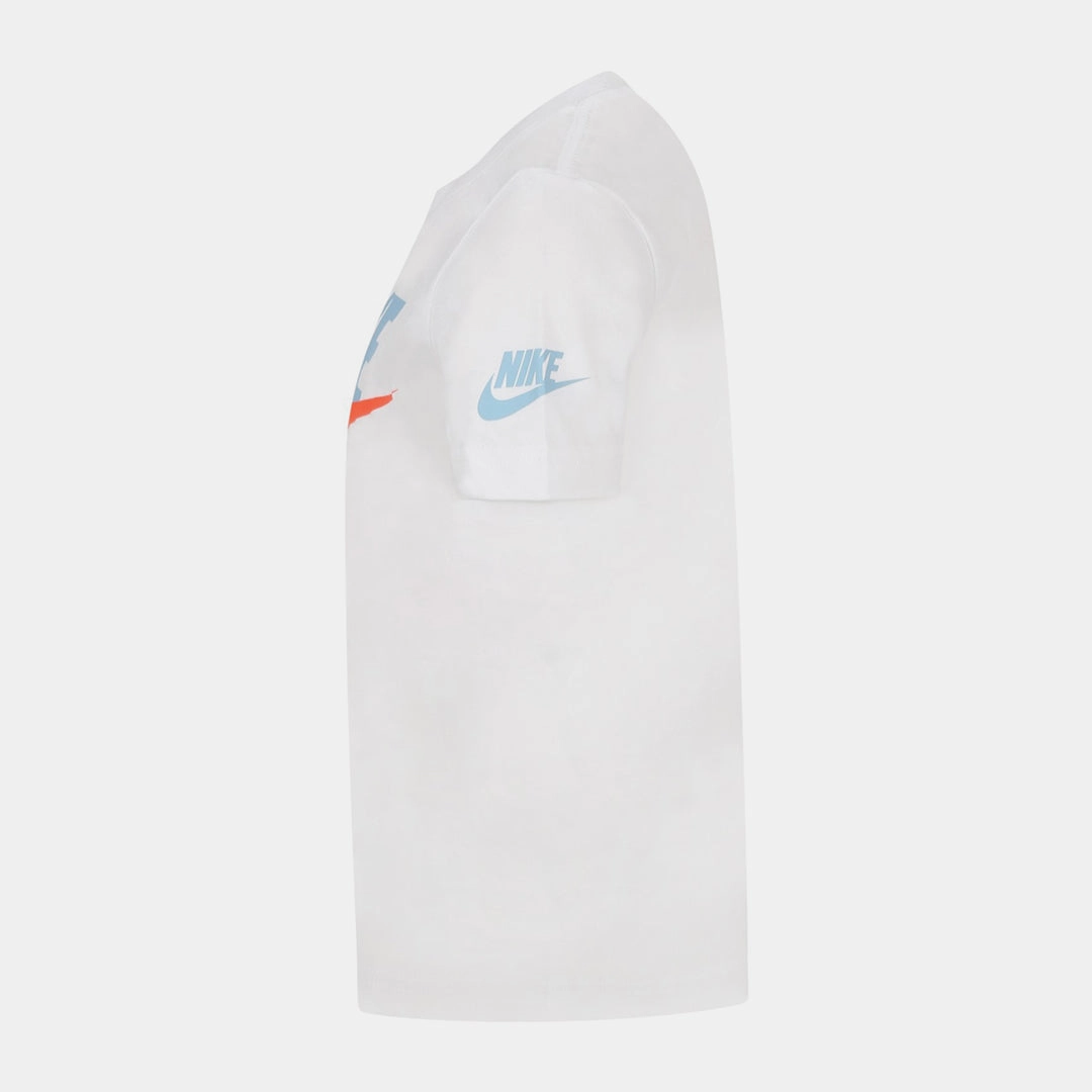 T-Shirt Nike Enfant - Blanc/Bleu/Orange