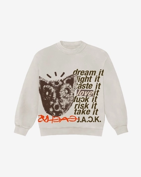 TRAVIS SCOTT CACTUS JACK D.L.T.L.F.R.T CREWNECK NATURAL