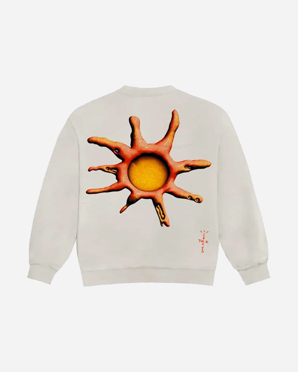 TRAVIS SCOTT CACTUS JACK D.L.T.L.F.R.T CREWNECK NATURAL