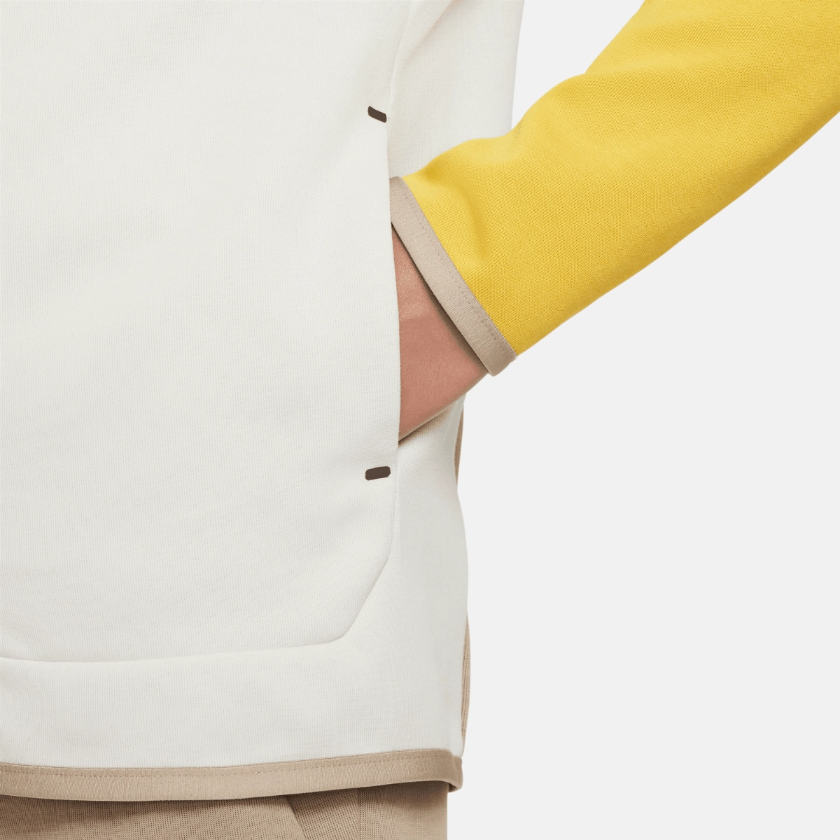 Veste Nike Tech Fleece Junior - Beige/Blanc/Jaune