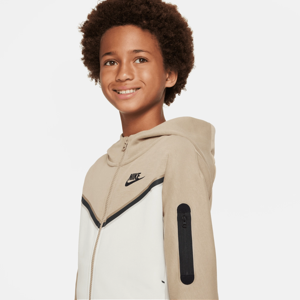 Veste Nike Tech Fleece Junior - Beige/Blanc/Jaune