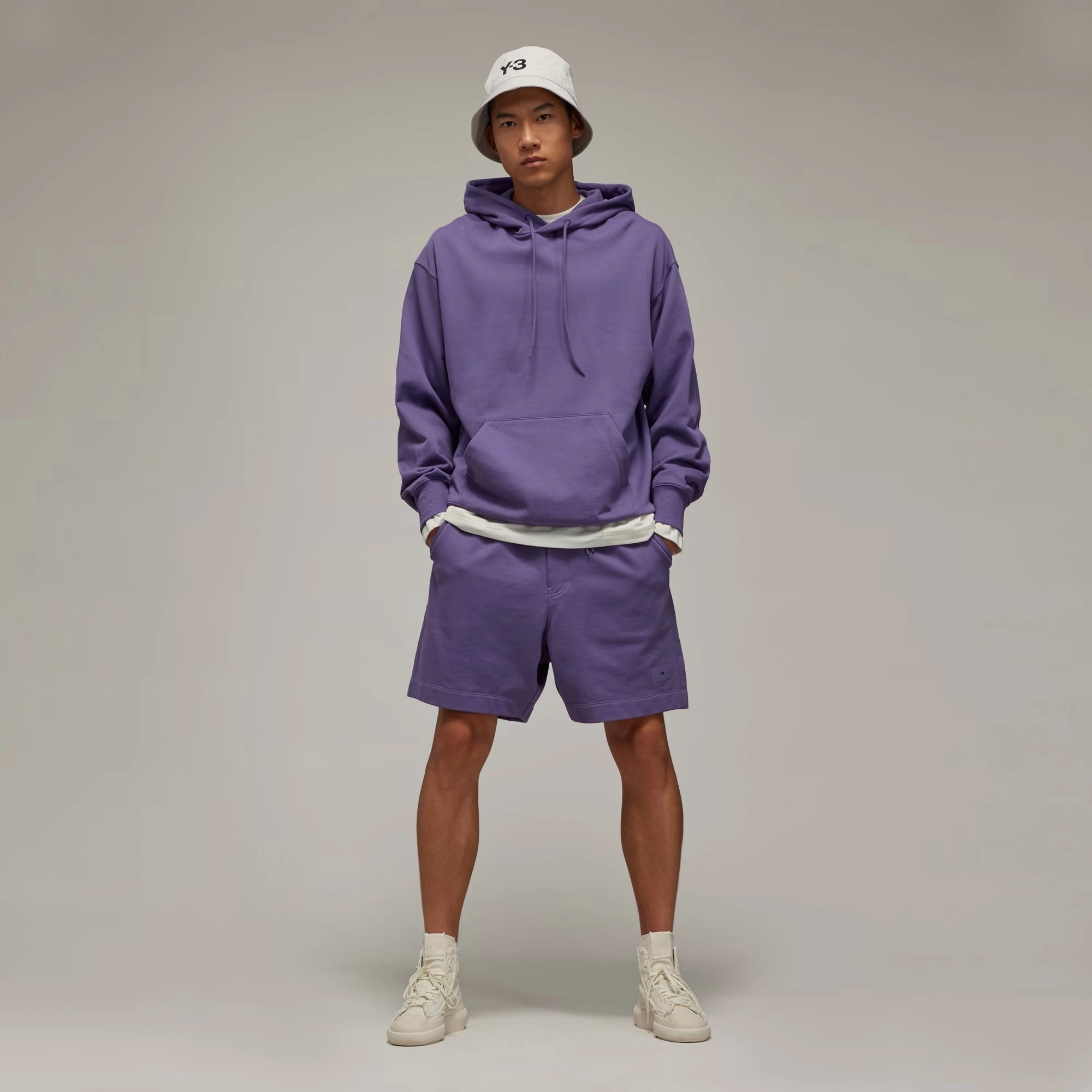 Y-3 | ORGANIC COTTON TERRY SHORTS  { TECH PURPLE