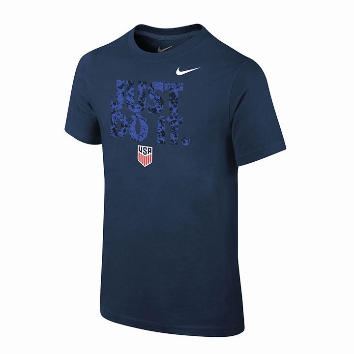 Youth Nike USA Just Do It Navy Tee