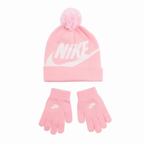 Youth Swoosh Pom Beanie & Glove Set